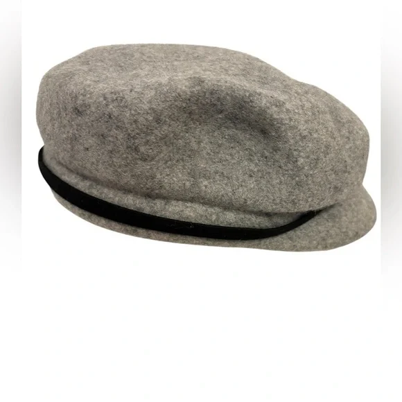 Gray Wool Women's Cap - Picture 4 of 5